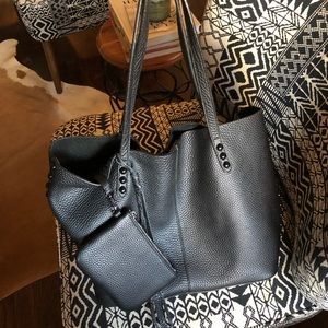 Rebecca Minkoff Studded Black Leather Tote